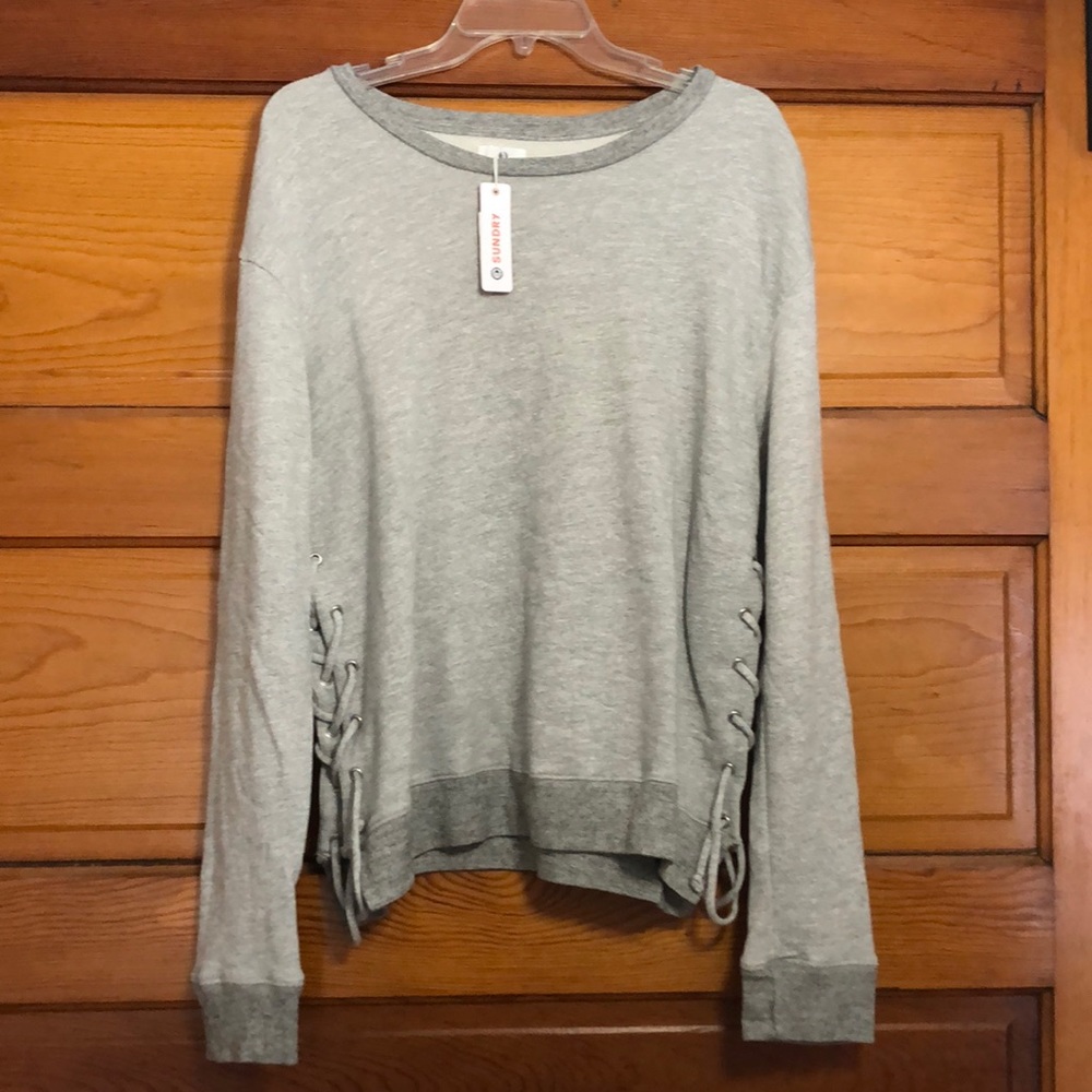 Sundry Side Tie Sweatshirt